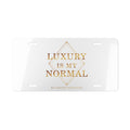 Luxury Is My Normal Gold Vanity Plate — featured product view by Quiet Wealth Journey