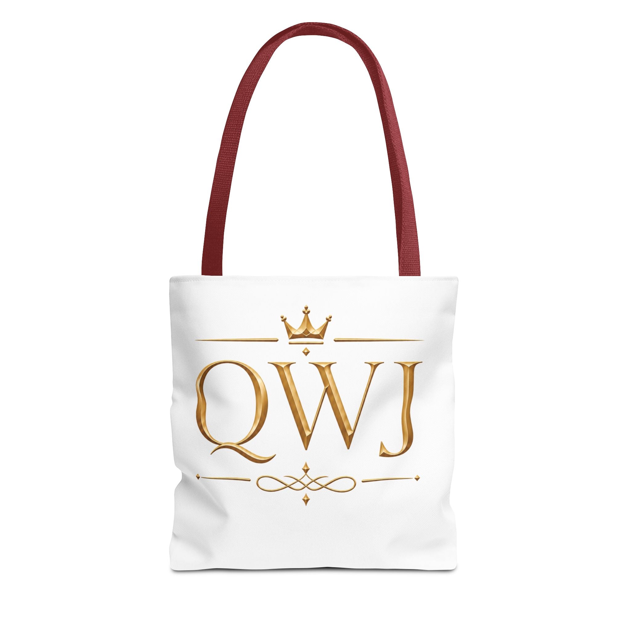 QWJ Gold Monogram Statement Tote — alternate product view by Quiet Wealth Journey