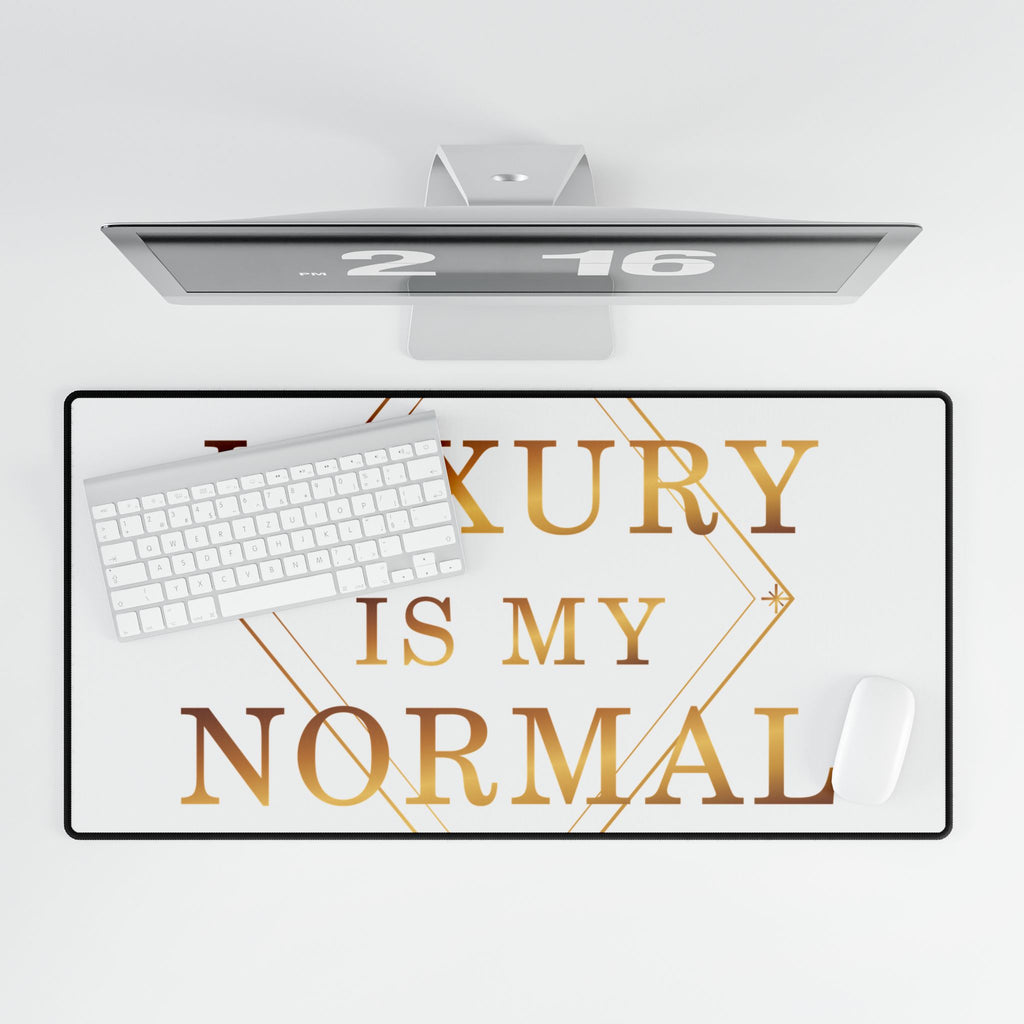 Luxury Is My Normal Gold Affirmation Desk Mat — additional product view by Quiet Wealth Journey