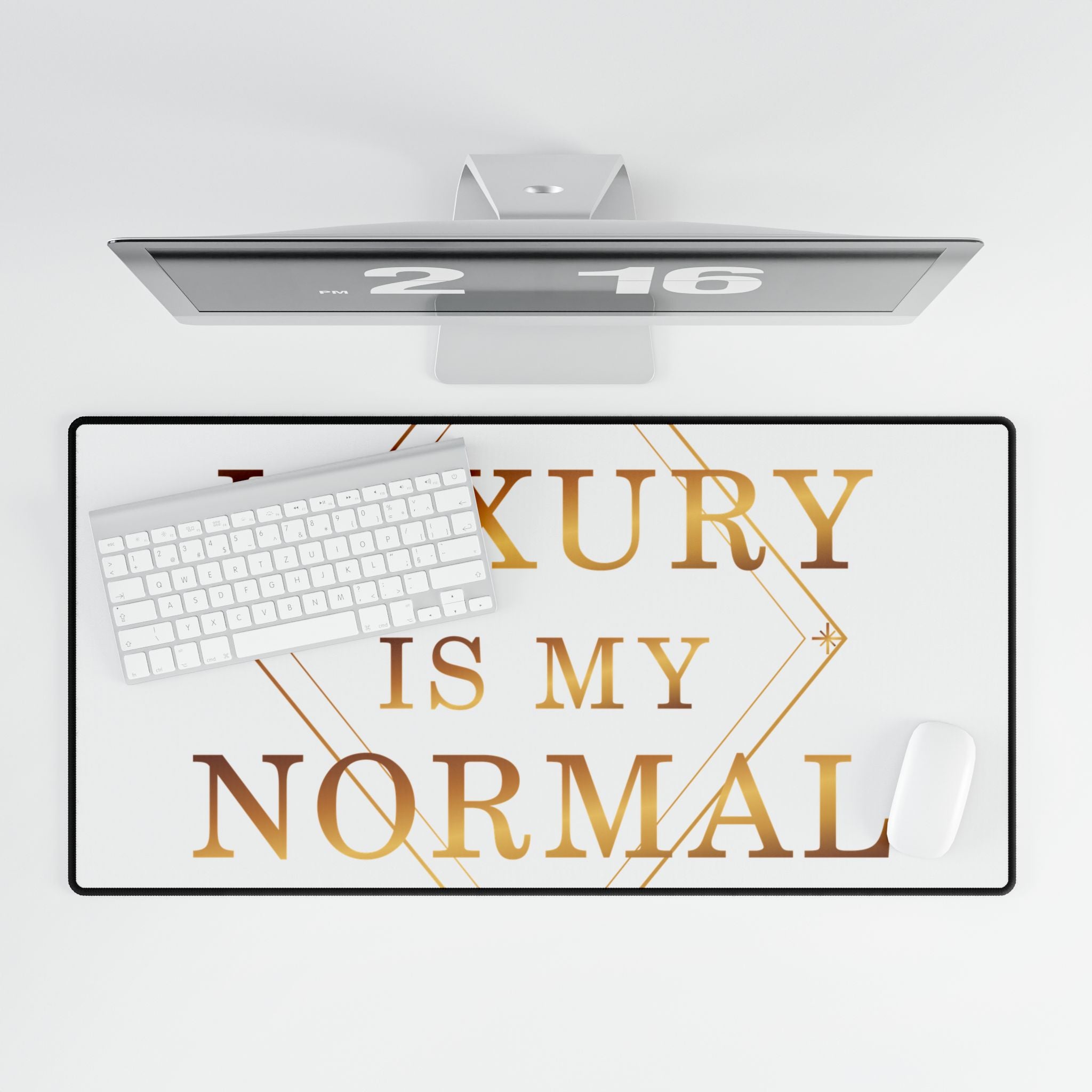 Luxury Is My Normal Gold Affirmation Desk Mat — additional product view by Quiet Wealth Journey