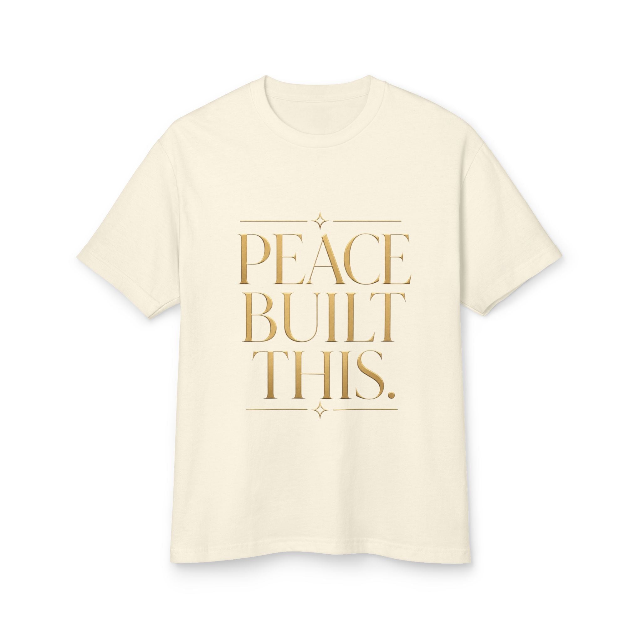 Peace Built This Garment-Dyed Statement Tee — alternate product view by Quiet Wealth Journey