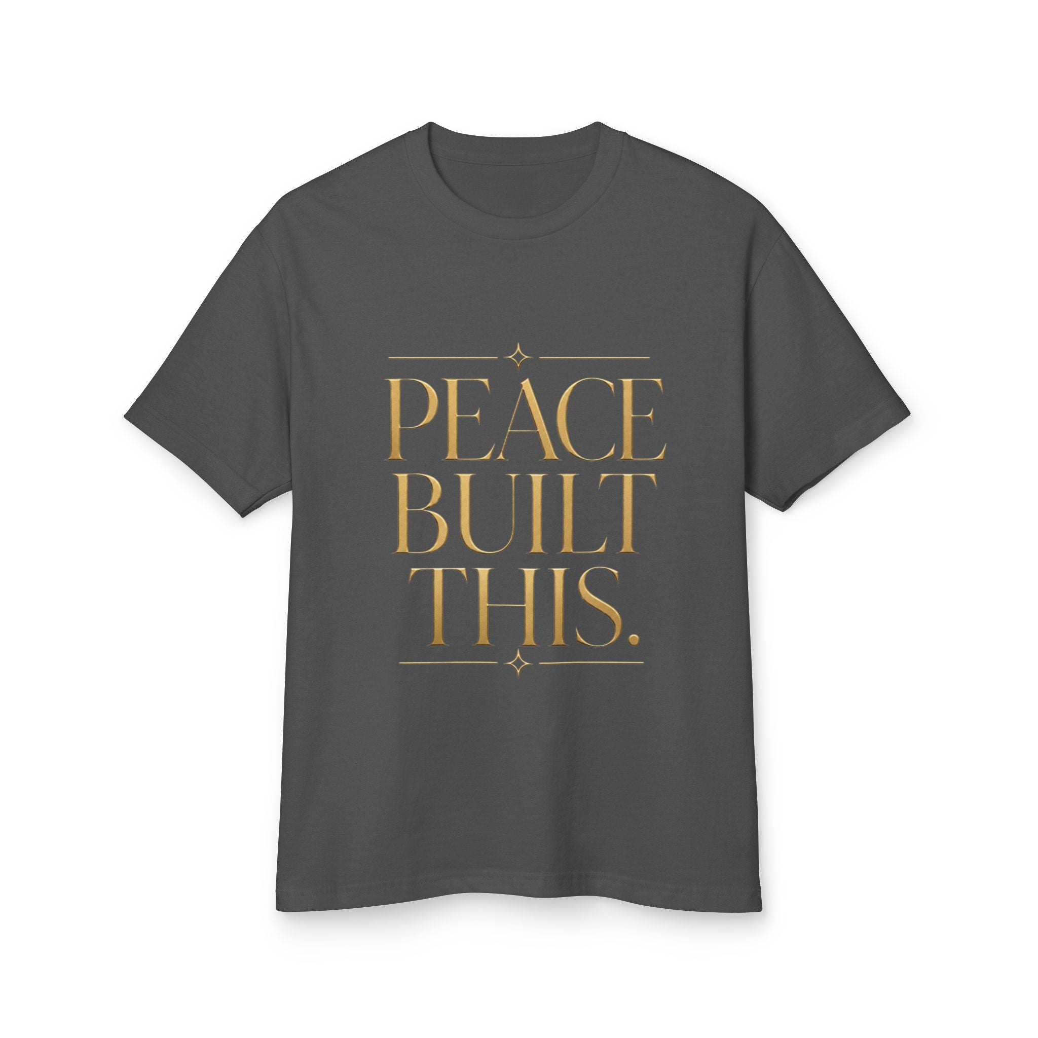 Peace Built This Garment-Dyed Statement Tee — additional product view by Quiet Wealth Journey