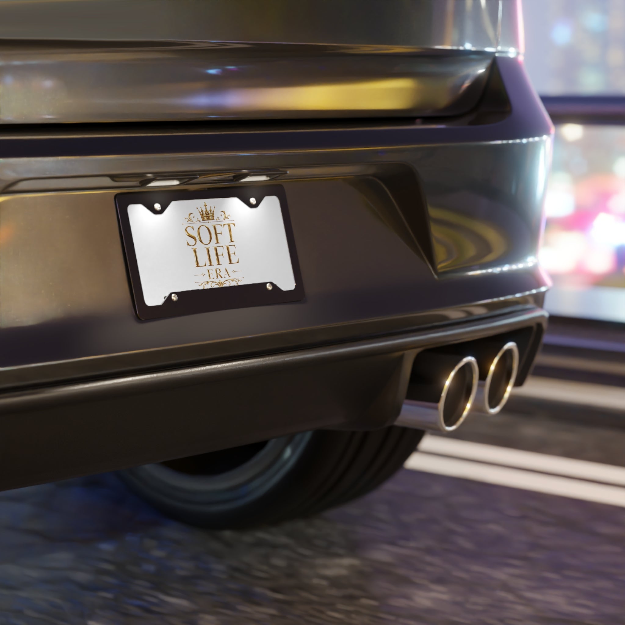 Soft Life Era Gold Vanity Plate — design detail view by Quiet Wealth Journey