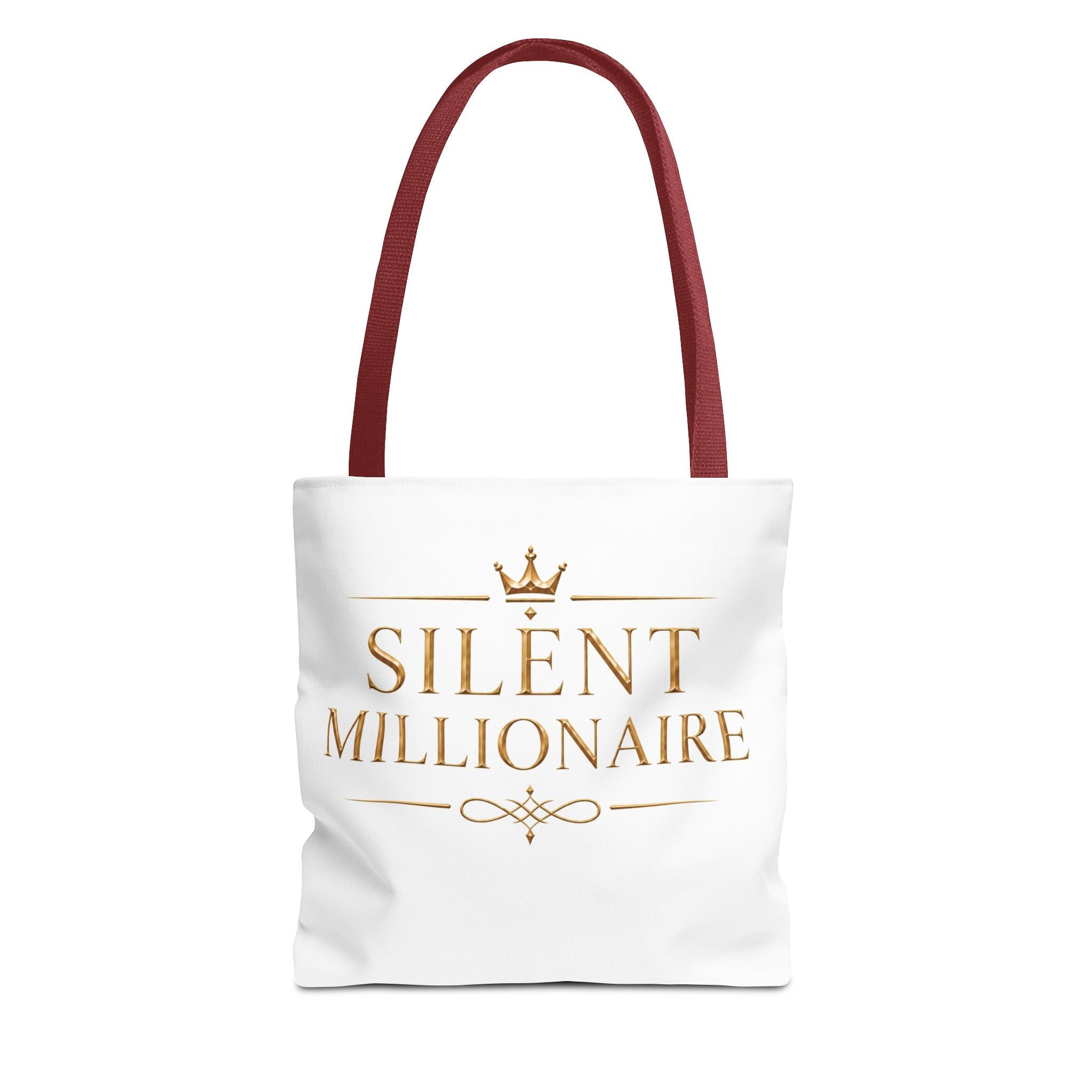 Silent Millionaire Gold Statement Tote — alternate product view by Quiet Wealth Journey
