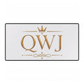 QWJ Gold Monogram Desk Mat — featured product view by Quiet Wealth Journey
