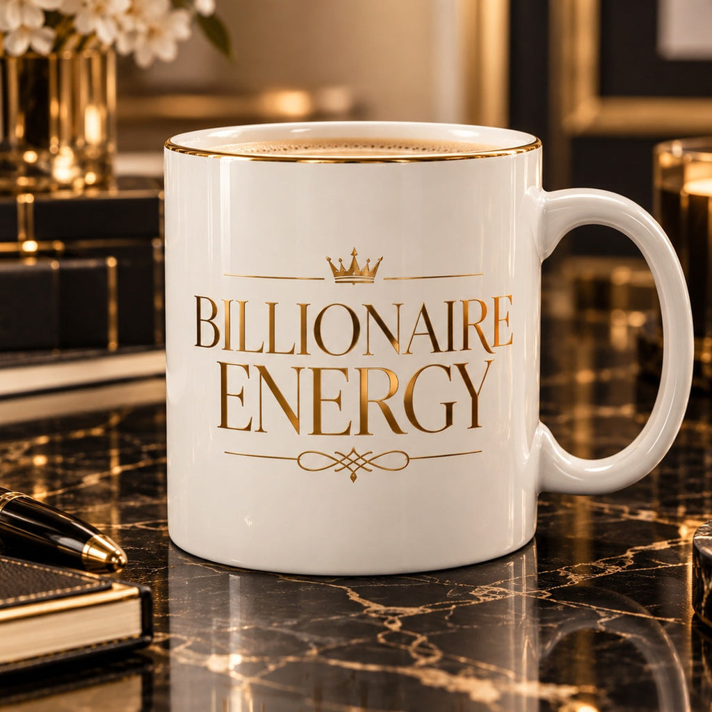 Billionaire Energy mug — premium luxury alternate view