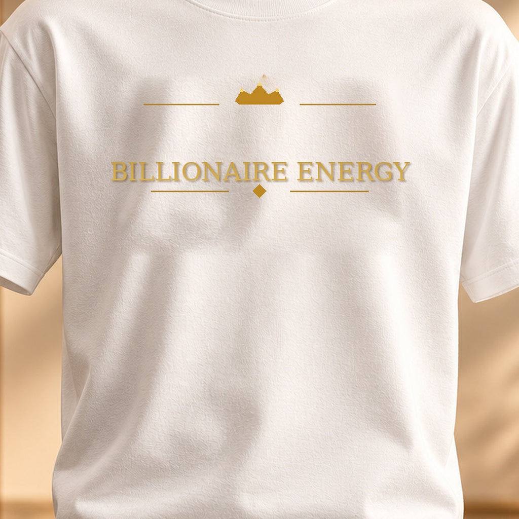 BILLIONAIRE ENERGY tee — premium luxury design detail