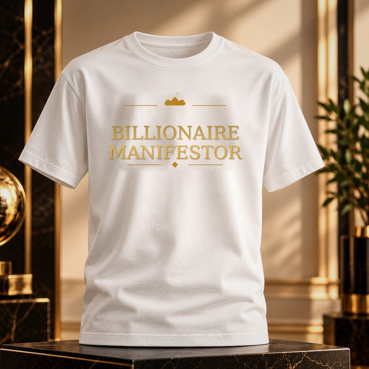 BILLIONAIRE MANIFESTOR tee — premium luxury alternate view