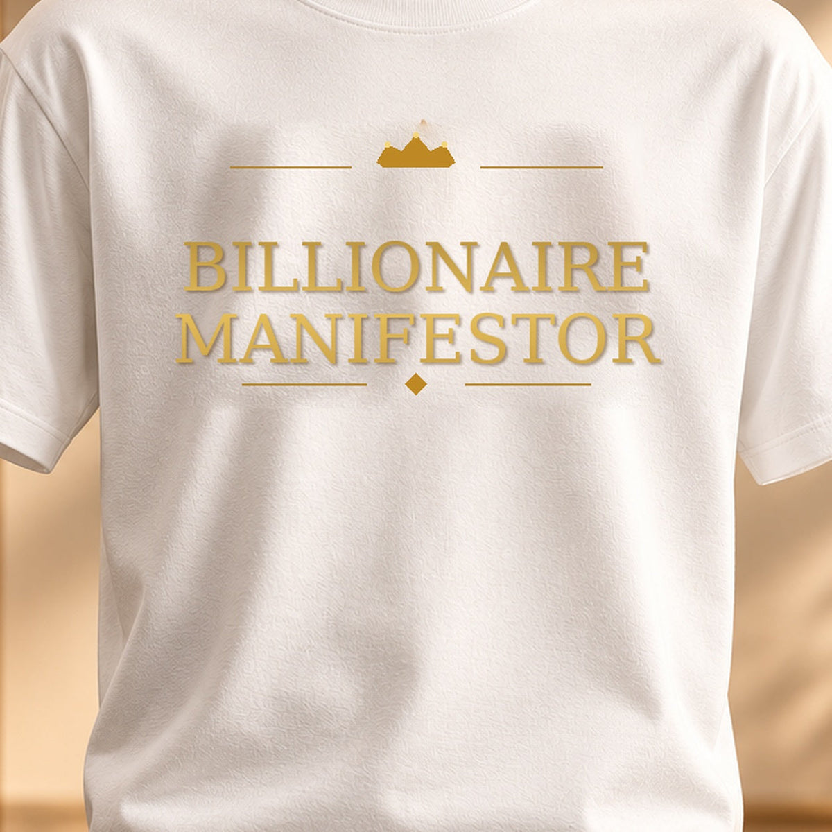 BILLIONAIRE MANIFESTOR tee — premium luxury design detail