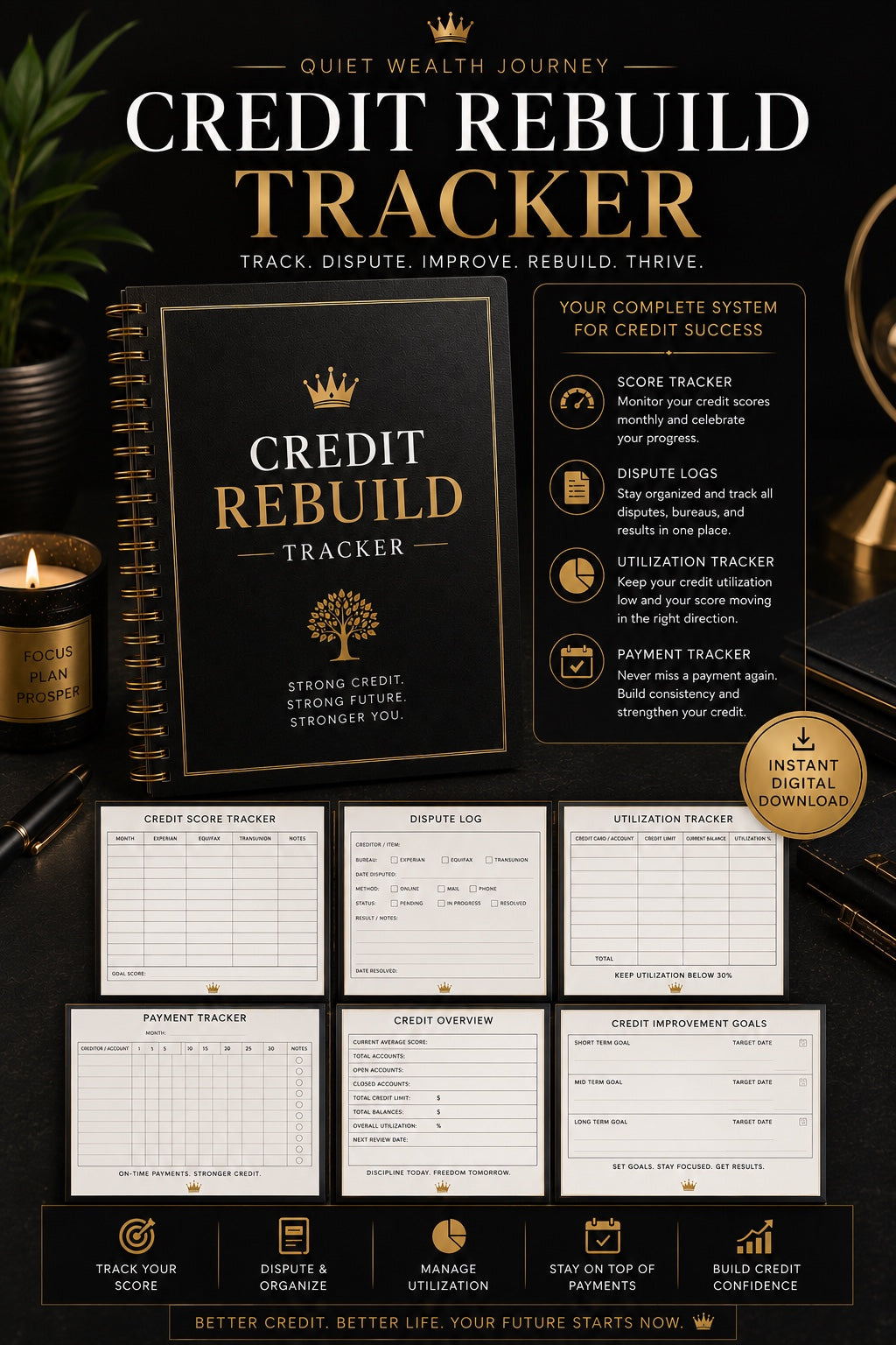 Credit Rebuild Tracker premium digital download mockup