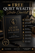 Free Quiet Wealth Starter Checklist premium digital download mockup