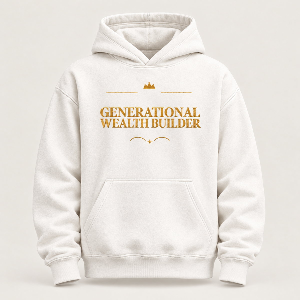 Generational Wealth Builder affirmation hoodie – front view