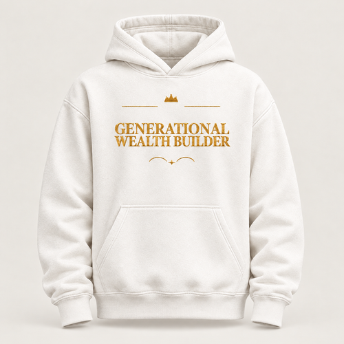 Generational Wealth Builder affirmation hoodie – front view
