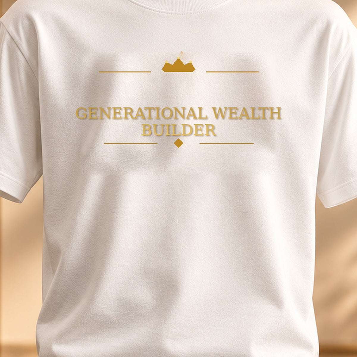 GENERATIONAL WEALTH BUILDER tee — premium luxury design detail
