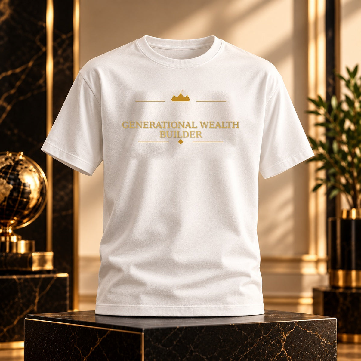 GENERATIONAL WEALTH BUILDER tee — premium luxury hero