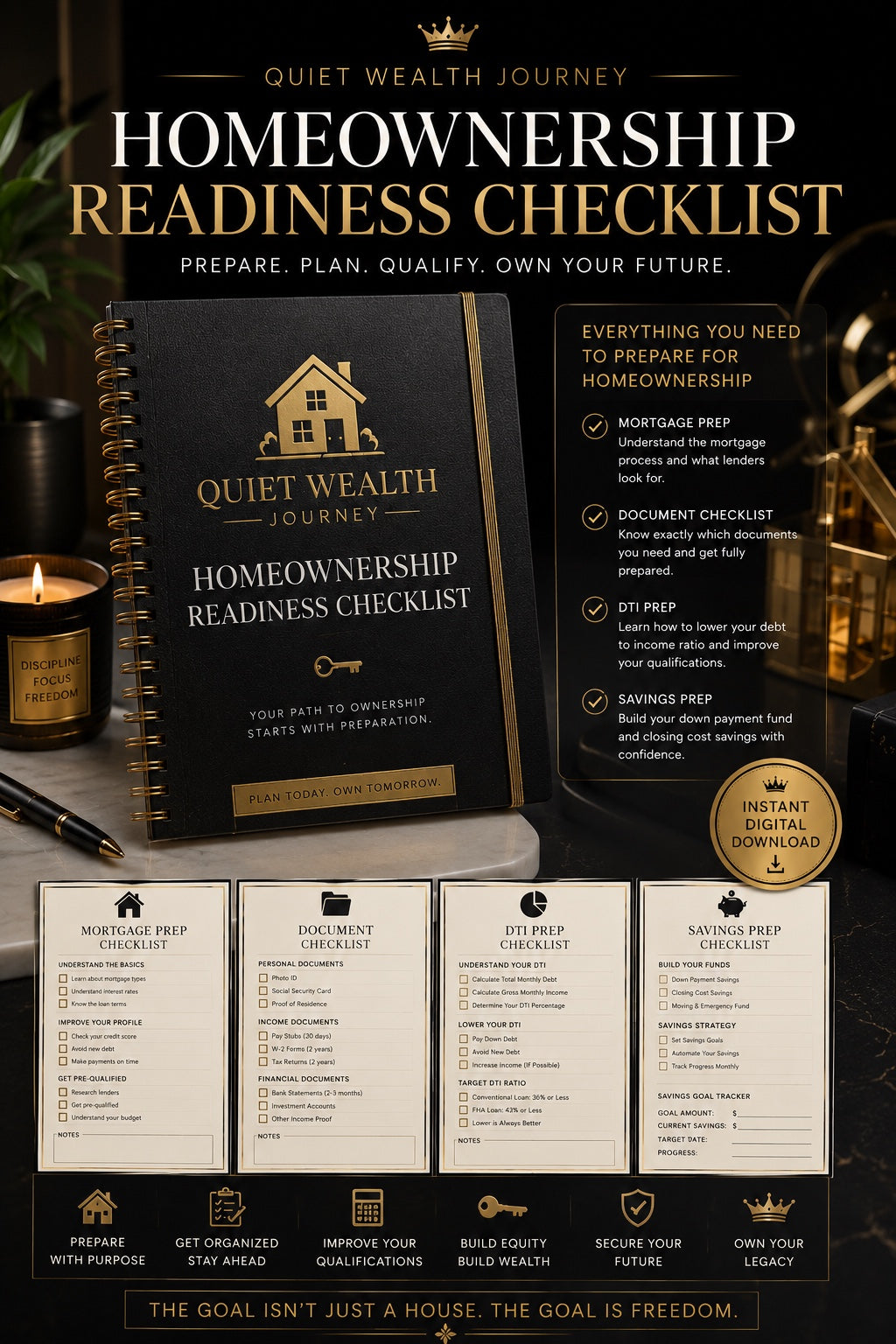 Homeownership Readiness Checklist premium digital download mockup