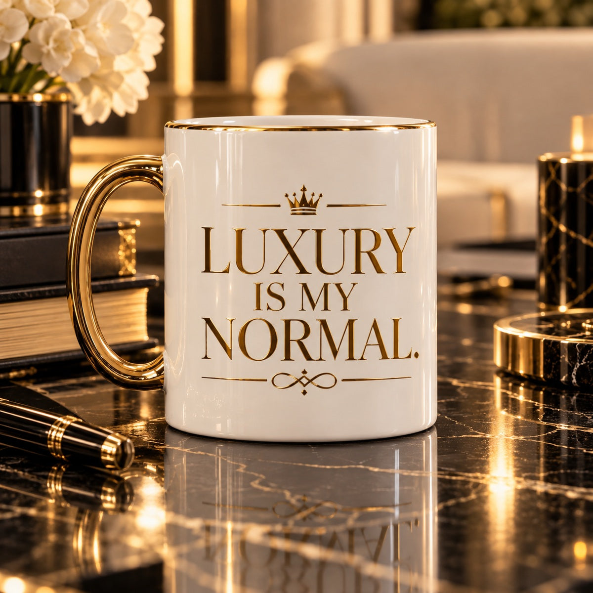 Luxury Is My Normal mug — premium luxury hero