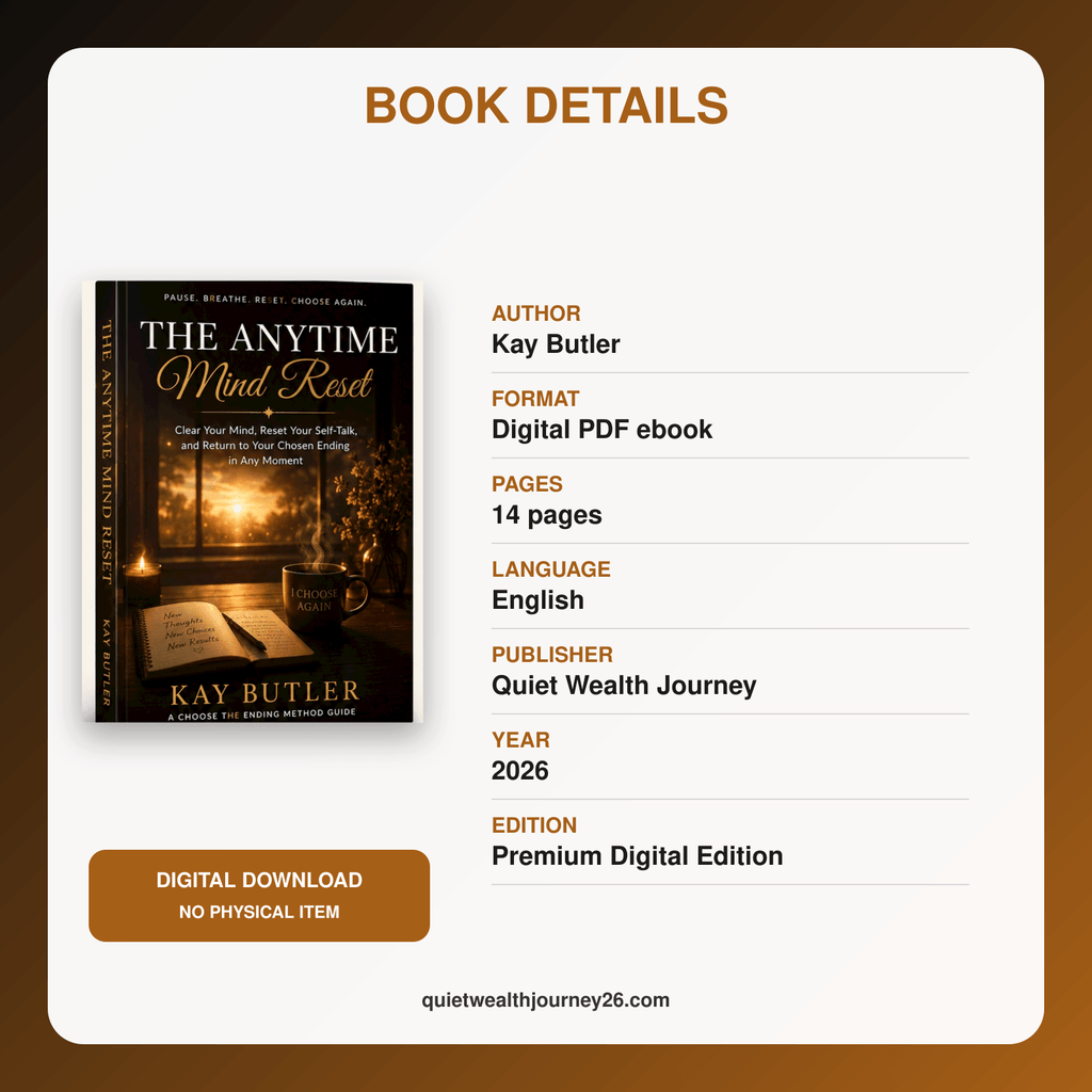 The Anytime Mind Reset by Kay Butler - book details
