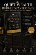 Quiet Wealth Budget Starter Pack premium digital download mockup