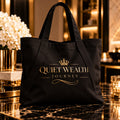 QUIET WEALTH JOURNEY tote — premium luxury hero