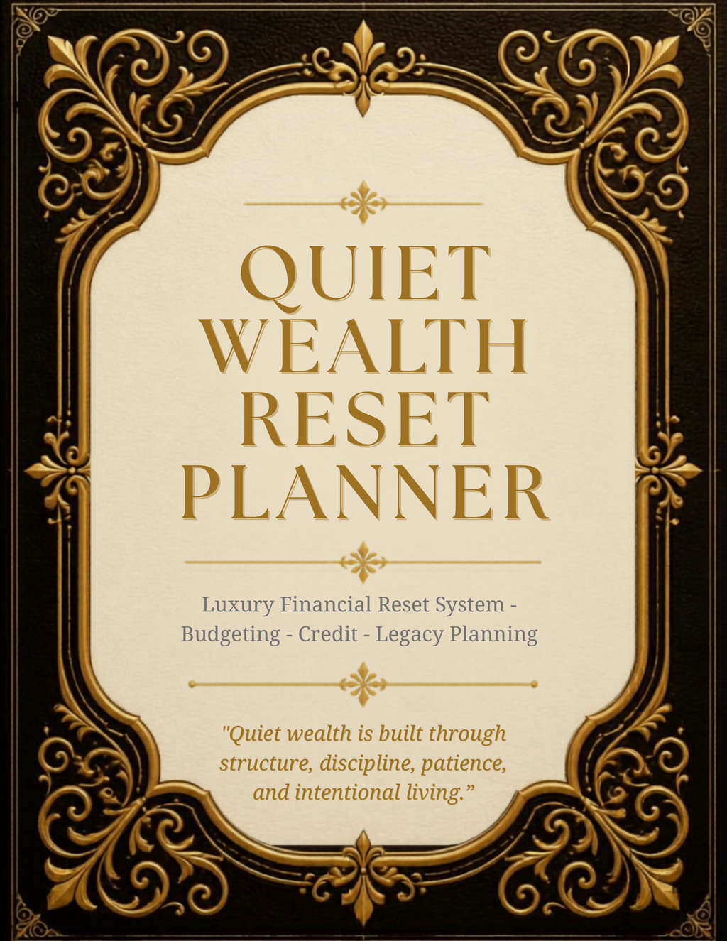Quiet Wealth Reset Planner exact ebook cover