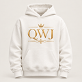 QWJ Gold Monogram affirmation hoodie – front view