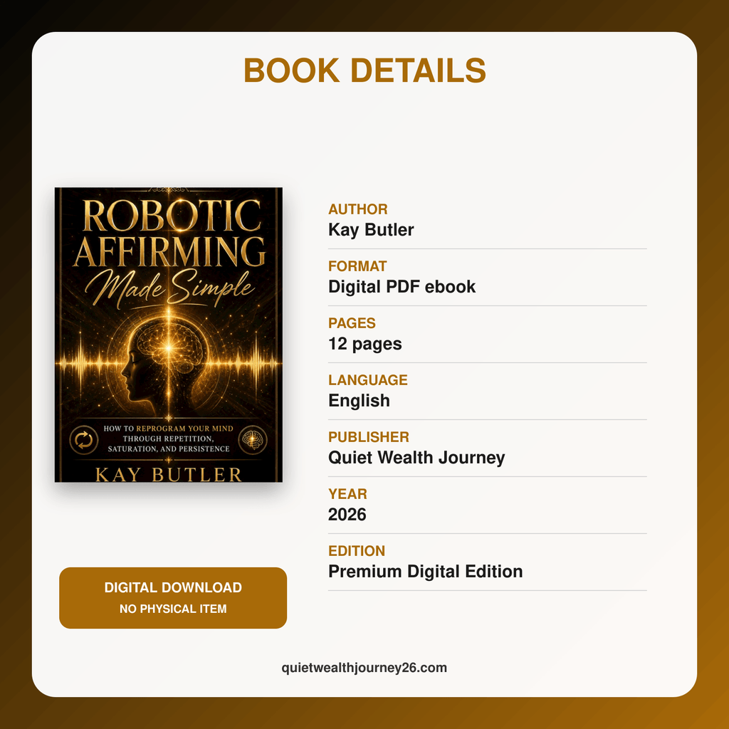 Robotic Affirming Made Simple by Kay Butler - book details