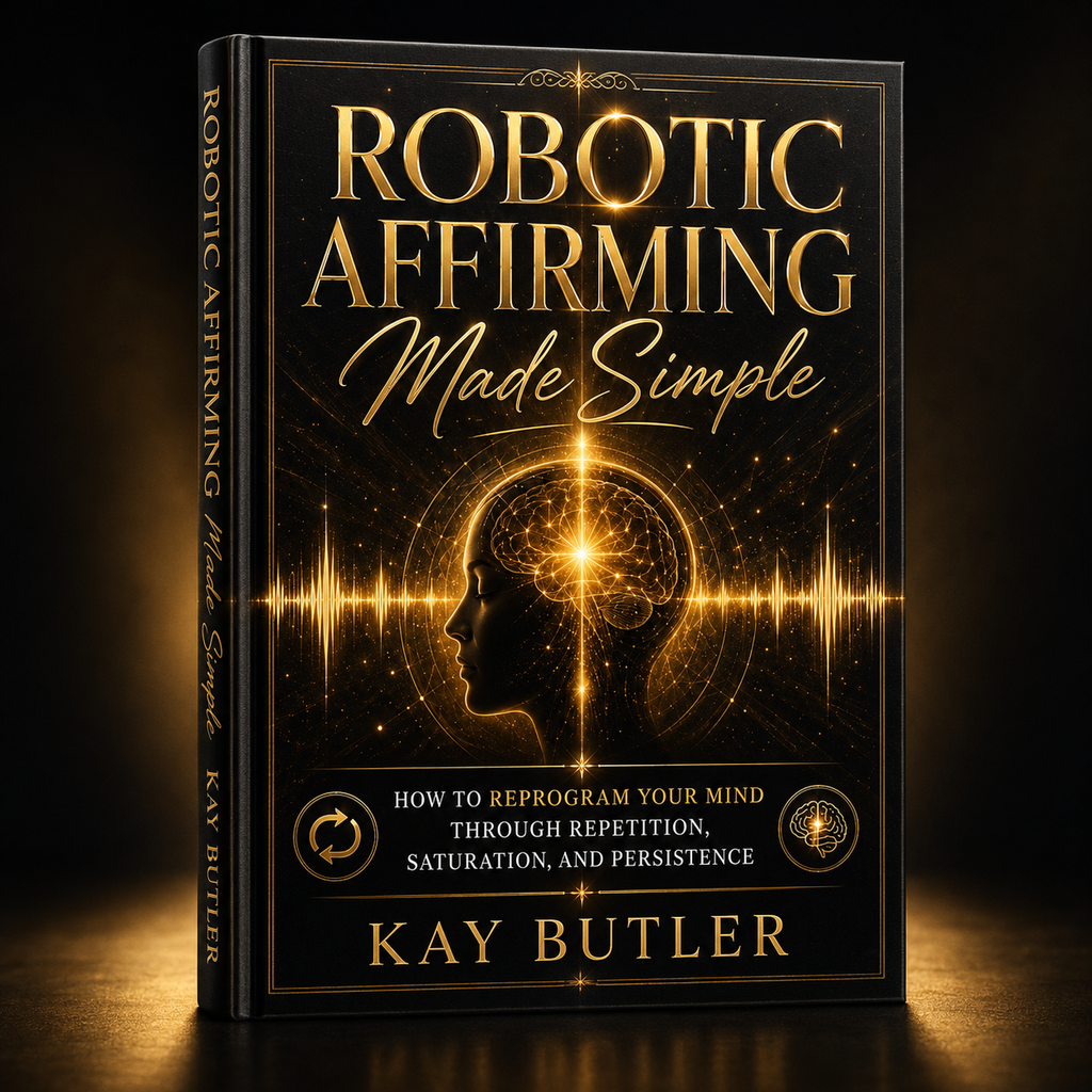 Robotic Affirming Made Simple digital guide by Kay Butler - 3D TikTok Shop book mockup