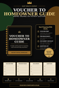Voucher to Homeowner Guide premium black and gold digital product cover