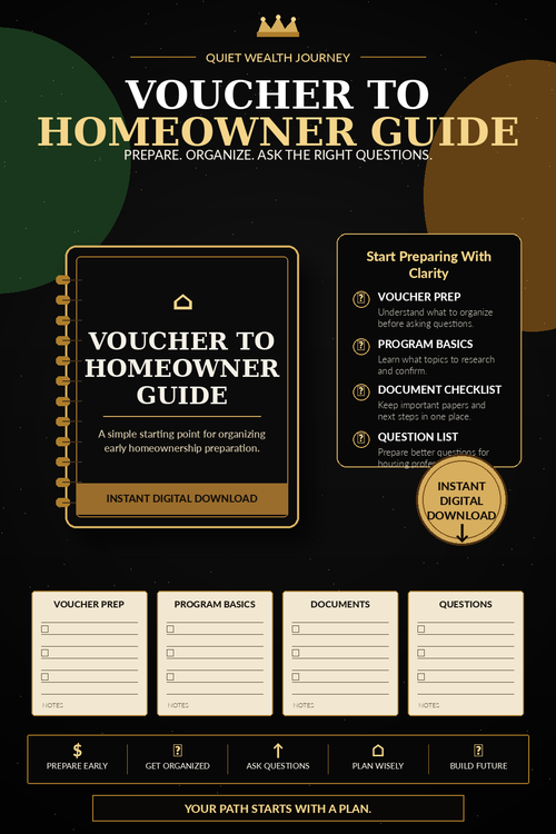 Voucher to Homeowner Guide premium black and gold digital product cover