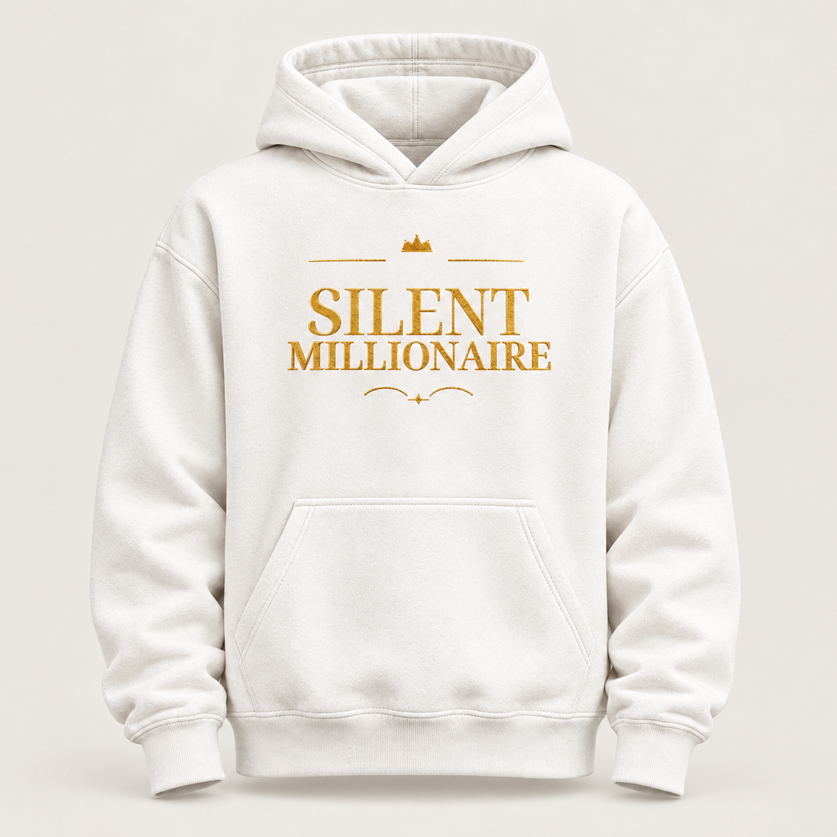 Silent Millionaire affirmation hoodie – front view
