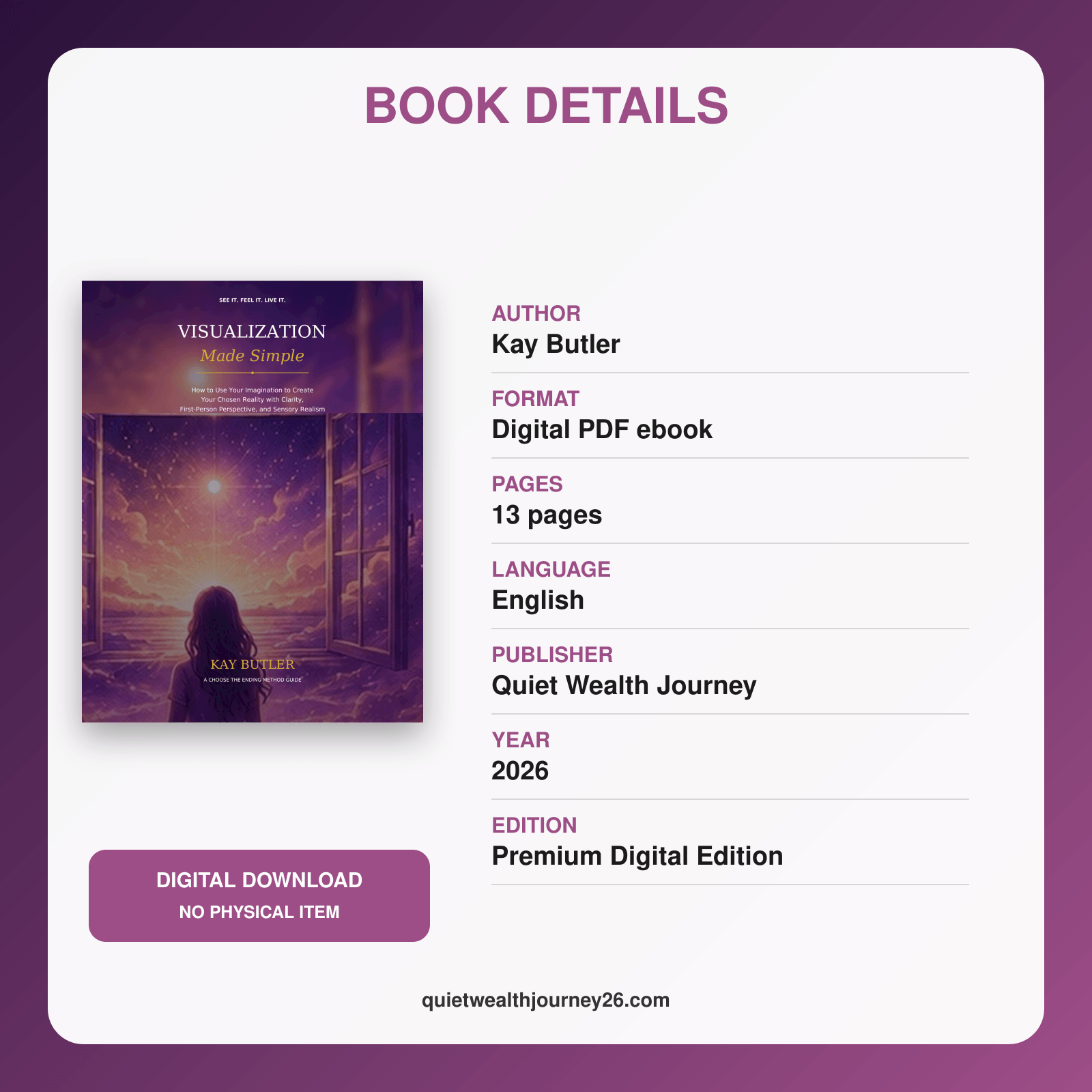 Visualization Made Simple by Kay Butler - book details